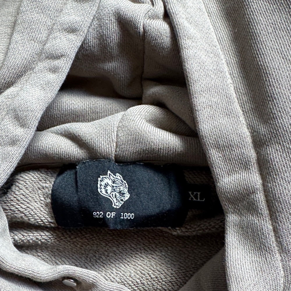 Men's Beige Hoodie - Picture 4 of 5